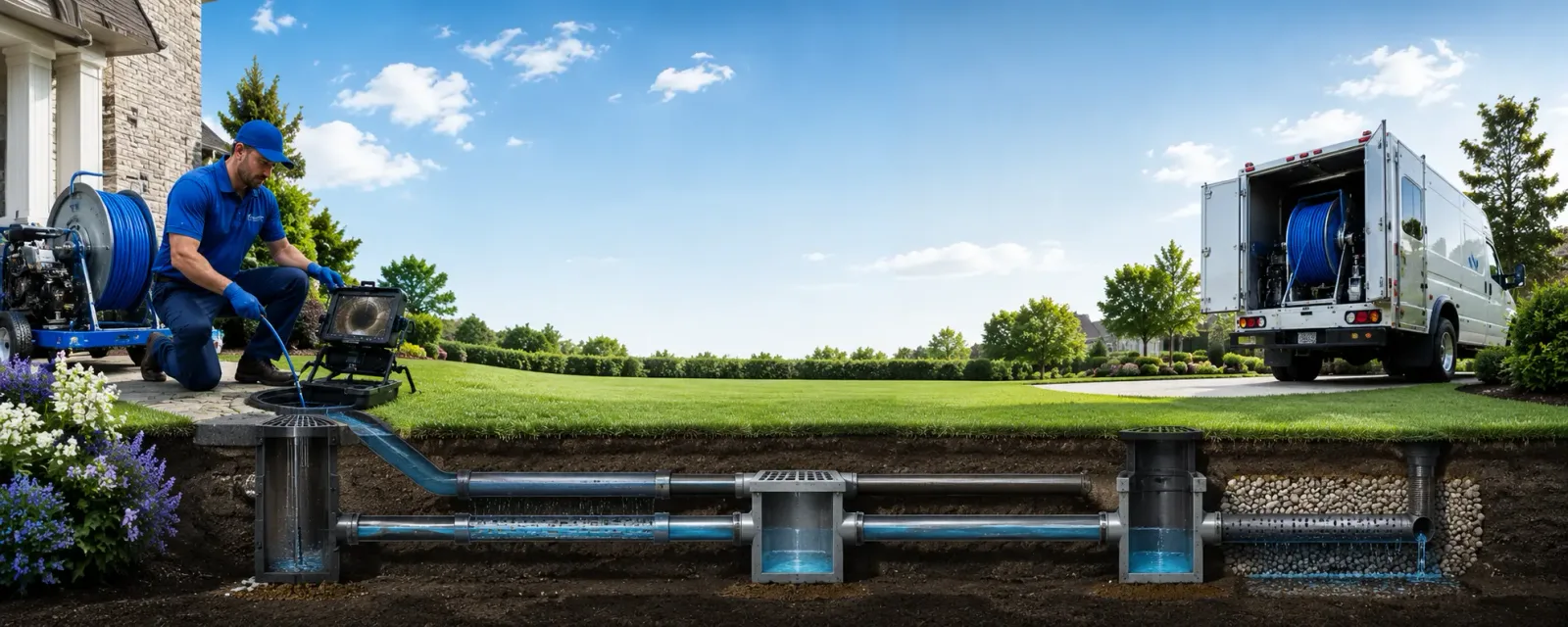 Outdoor drain cleaning information for Huslia, AK